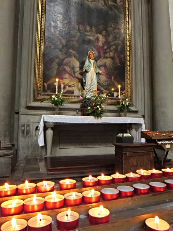 Lighting my first candle praying for Mom's recovery.